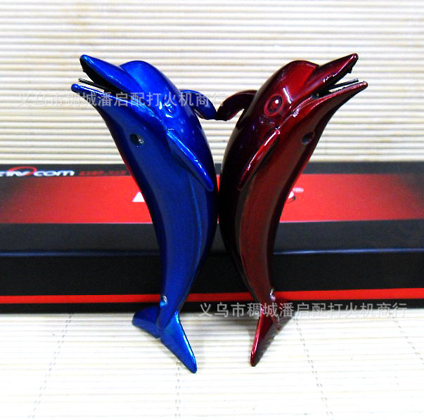 新奇特创意海豚打火机 超越a19个性礼品打火机及烟具 厂家直销