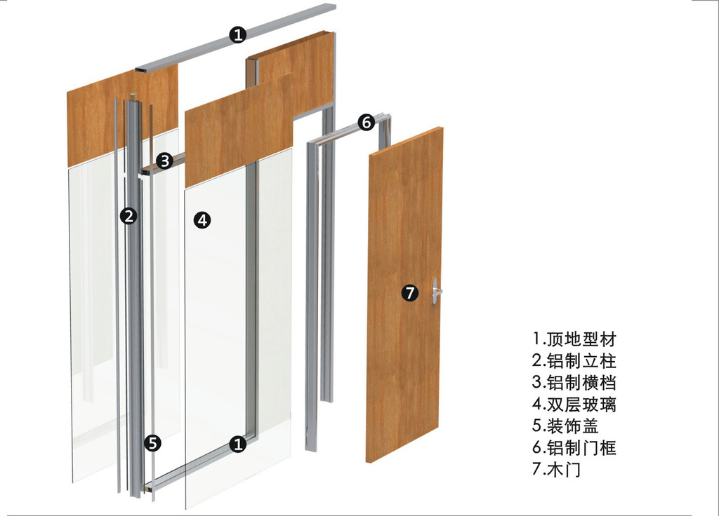 办公玻璃隔断型材及型材配件代理招商设计安装玻璃隔断铝型材