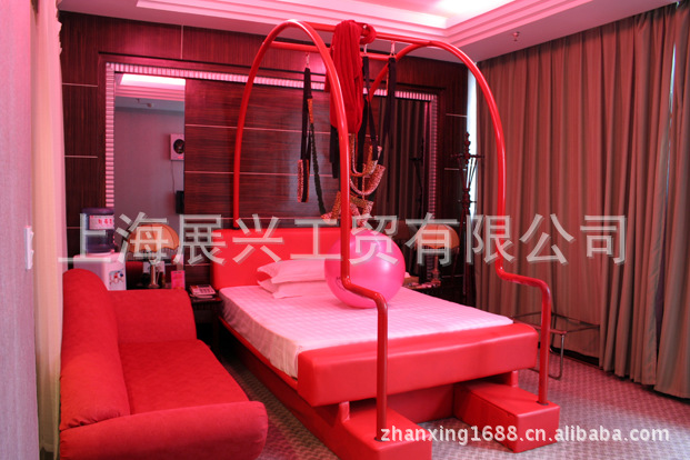 供应圆形酒店娱乐情趣红床 成人情趣床