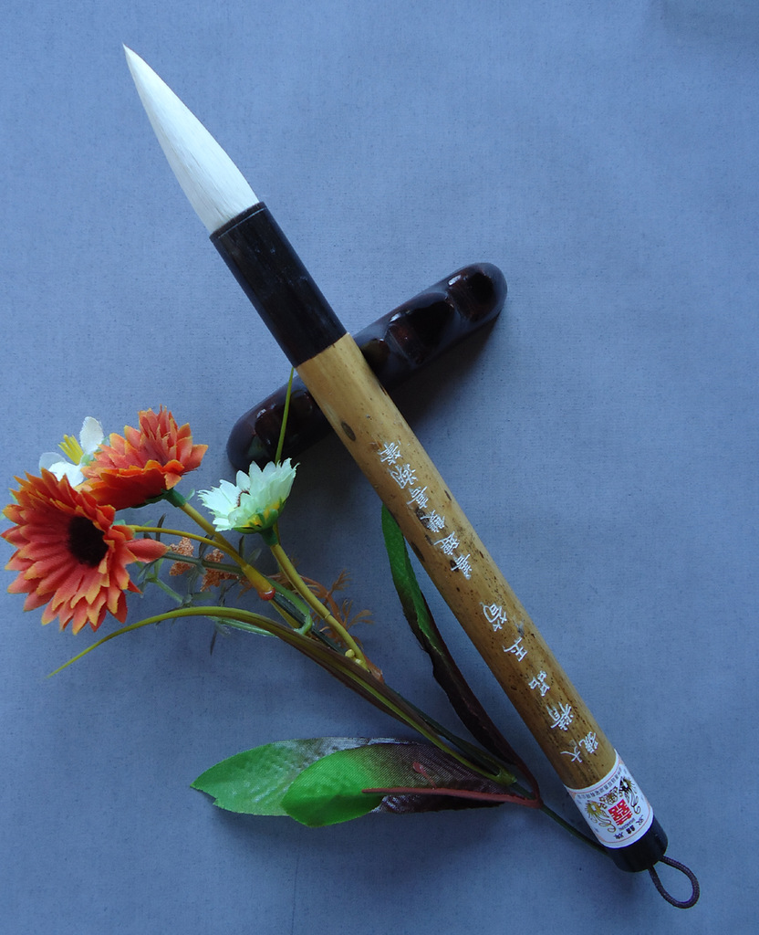 国之宝名笔,浙江名牌产品,双喜湖笔:"大号精品玉笋"(a-07)羊毫类毛 