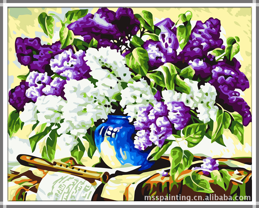 魔术手diy数字油画 代理 批发厂家直销 40*50花团锦簇