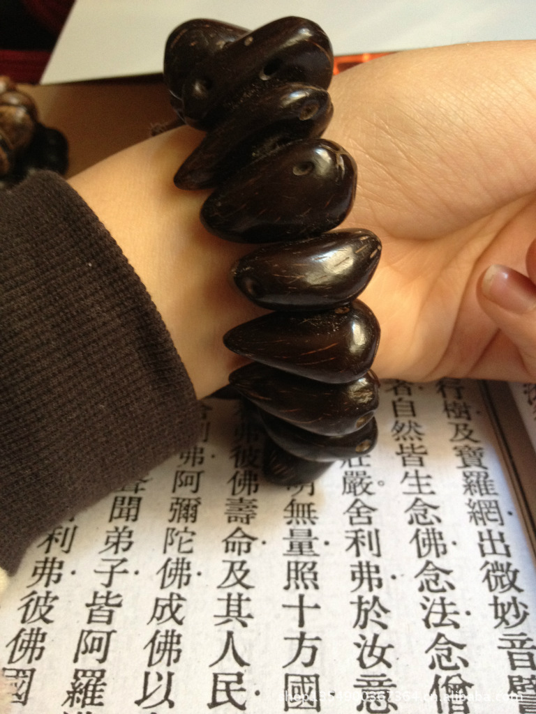 天然三眼金猪菩提子 手串 佛珠 念珠