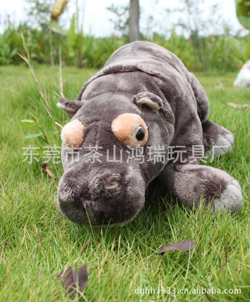 厂家直供 优质毛绒玩具-仿真河马