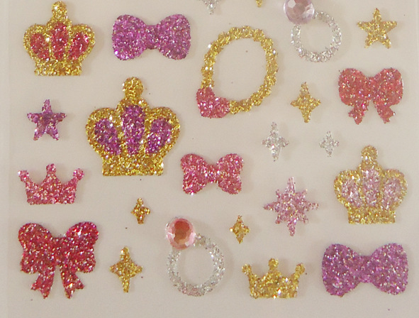 靓丽水钻贴 闪粉效果