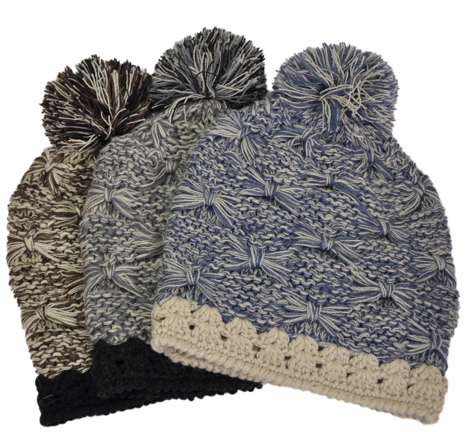 2012年 最新 女士 针织提花 款式 帽子