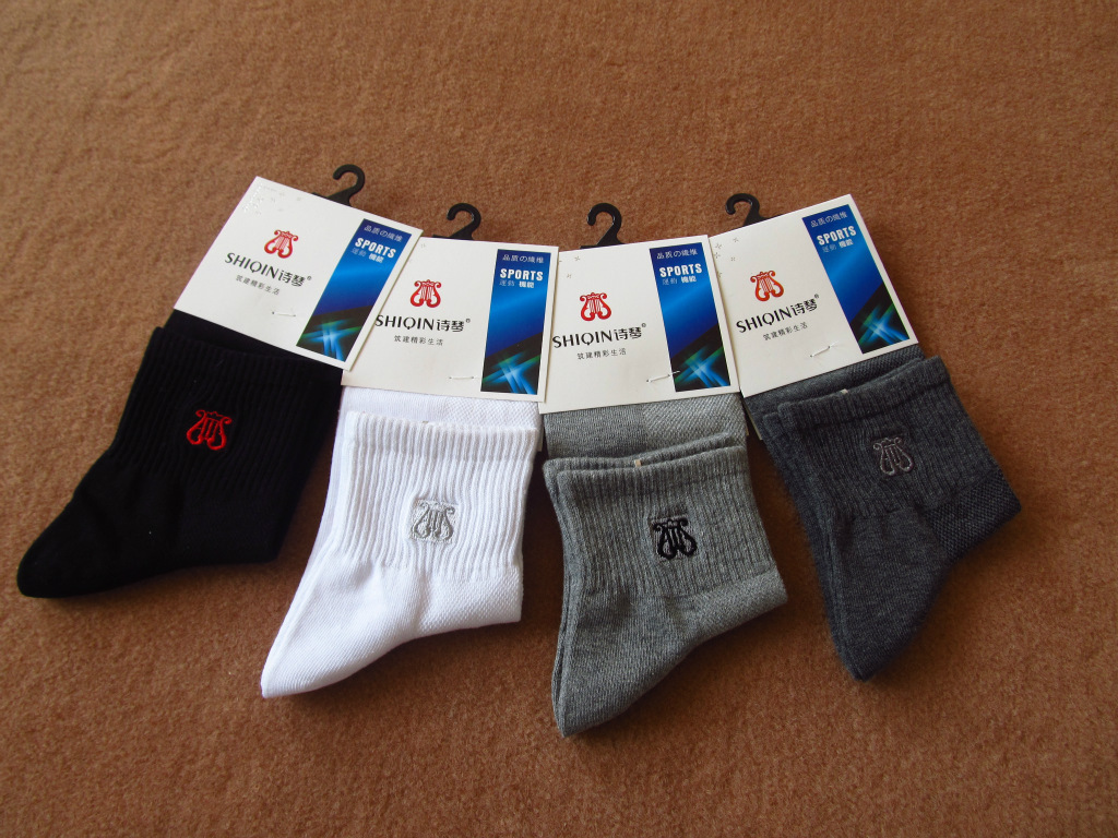 诗琴 厂家批发品质运动棉袜,全棉运动袜 男,秋冬运动袜子