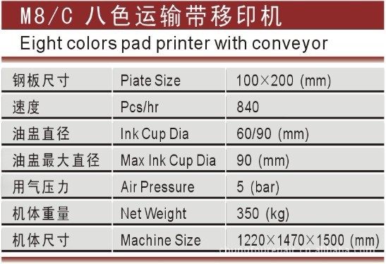 移印机的安装和调试