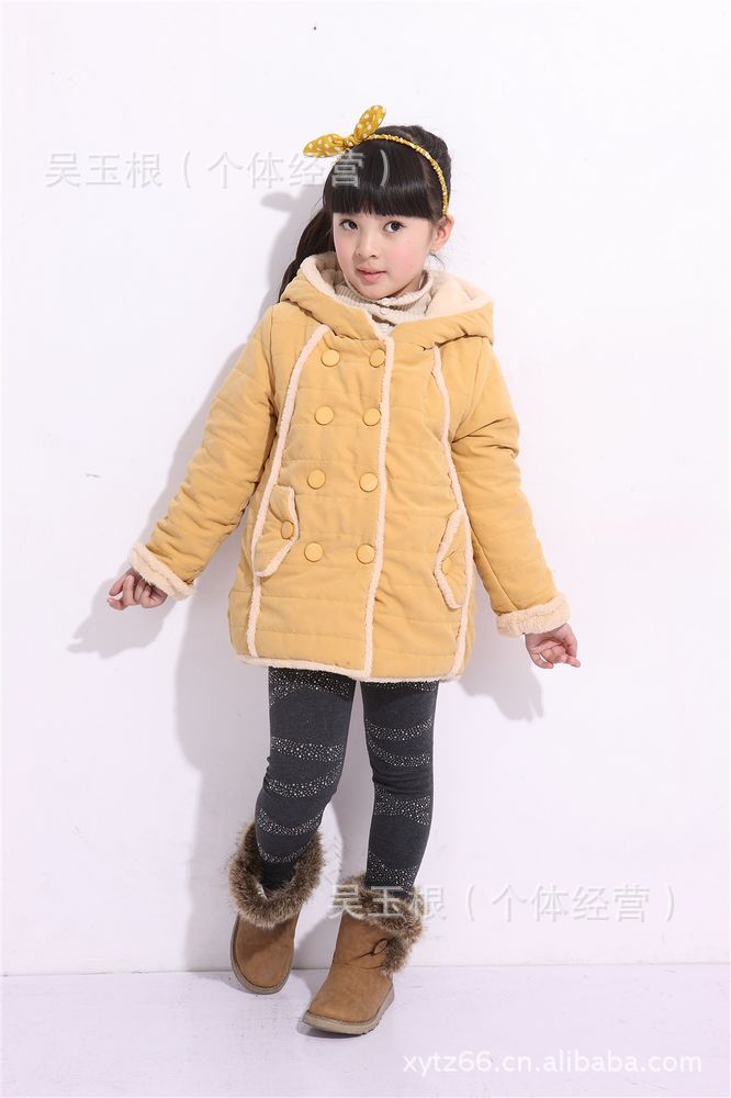 童装女童秋冬装2012新款儿童棉衣韩版女大童棉服加绒加厚