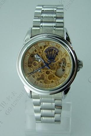 劳力士手表 镂空 全钢自动机械表 手表 男表 时尚表