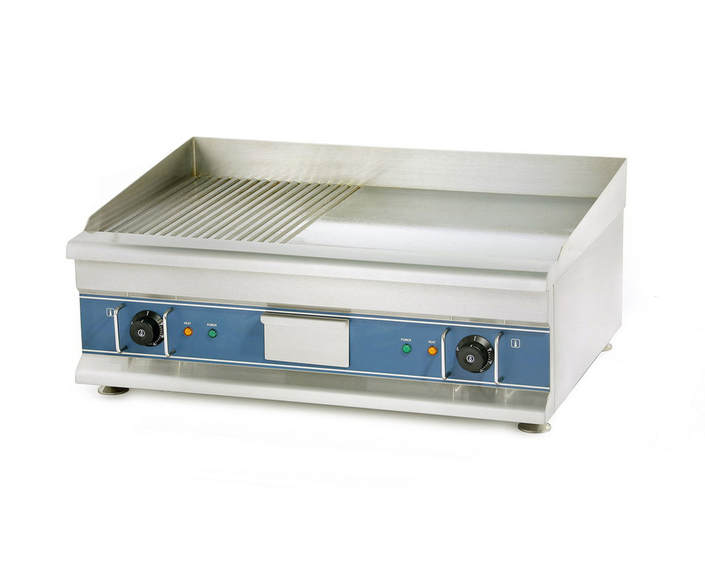 厂家直销不锈钢电扒炉半平半坑eg600-2煎炉煎牛排炉手抓饼机