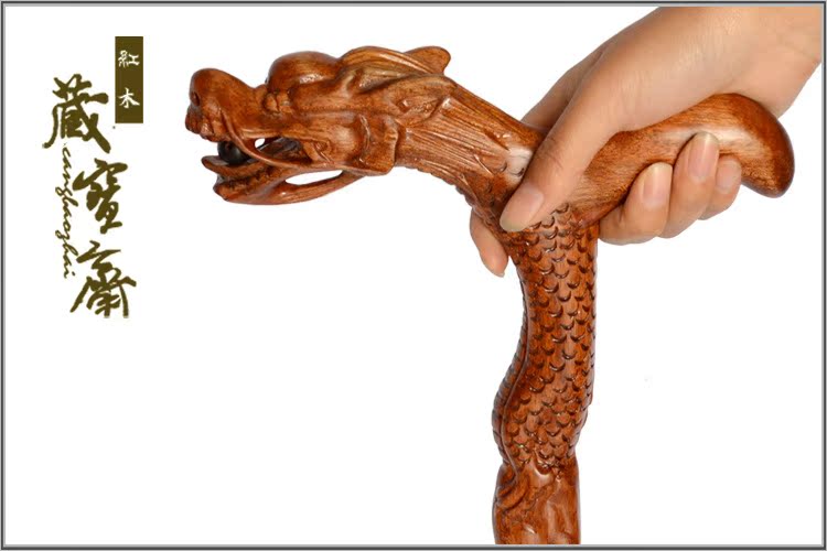 江苏南通花梨木拐杖 红木龙头拐杖 实木 老人 木 拐杖 老年 手杖 助行