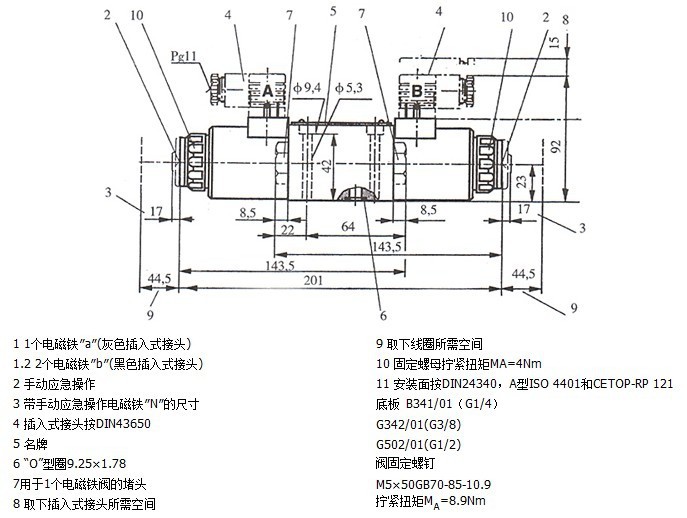 注塑机电磁阀分布图图片