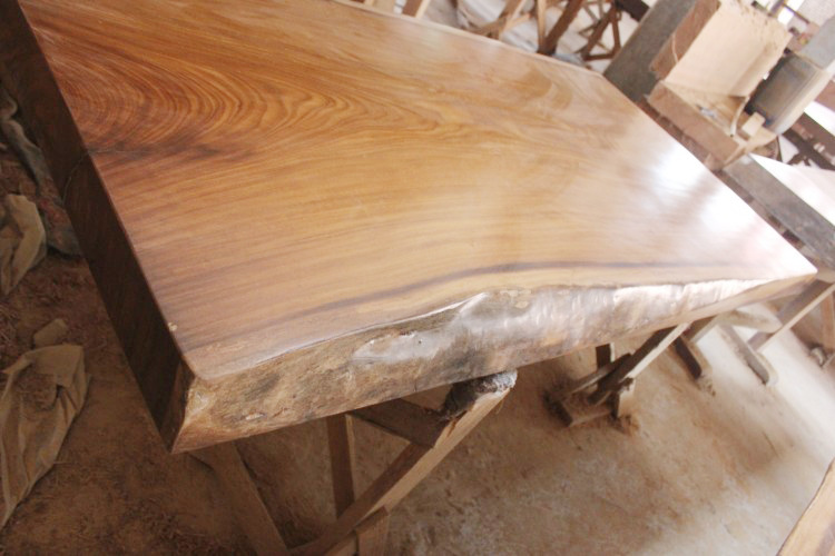 进口柚木大板桌 原生态家具 餐桌 个性原木实大电脑会议桌