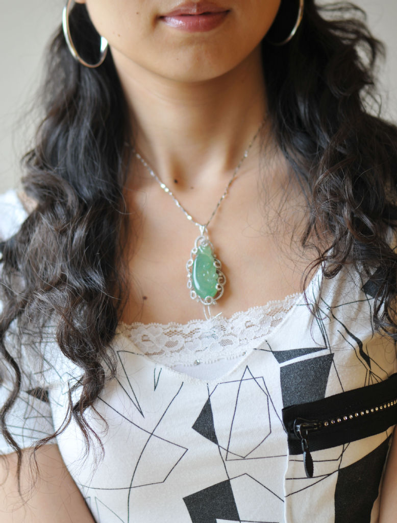 缅甸翡翠天然a货18k黄金镶钻如意吊坠