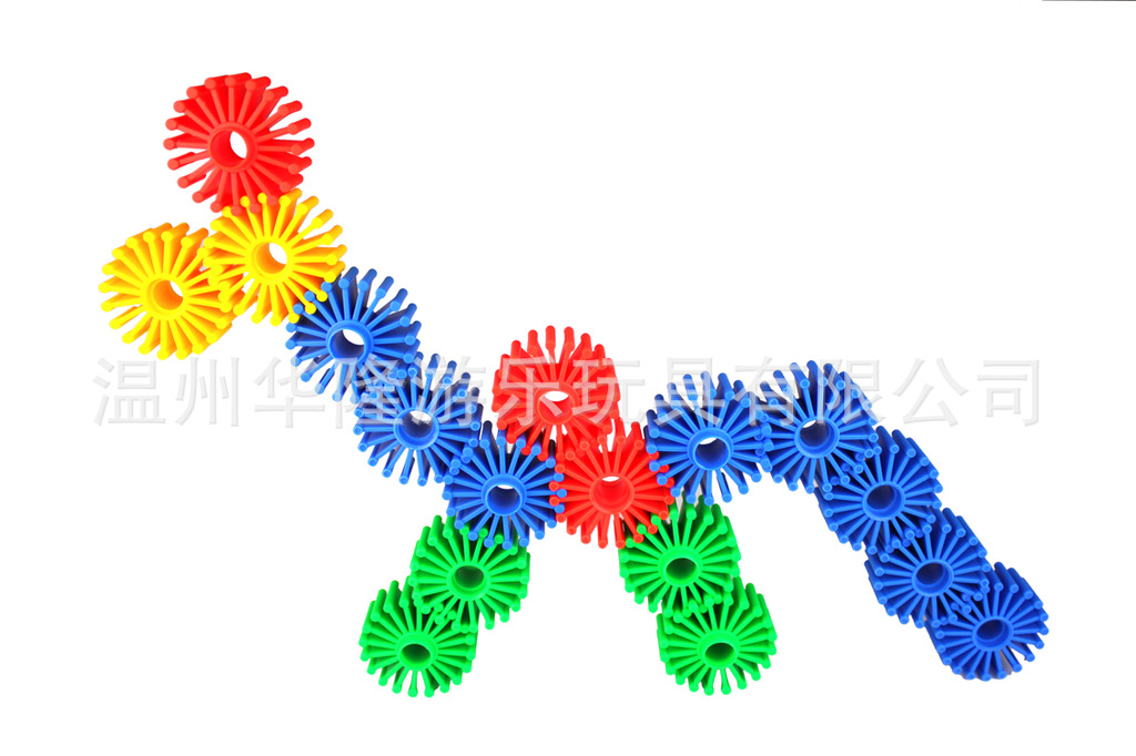华隆圆形齿轮积木 儿童益智玩具 塑料积木 桌面益智玩具 益智玩具图片