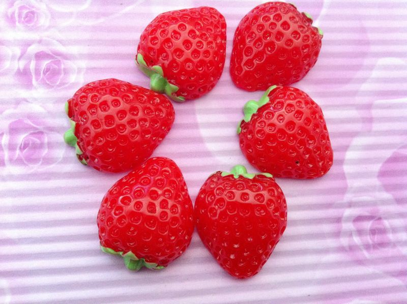 厂家直销 手机美容 diy饰品配件 百搭草莓 三个尺寸 大号图片_6
