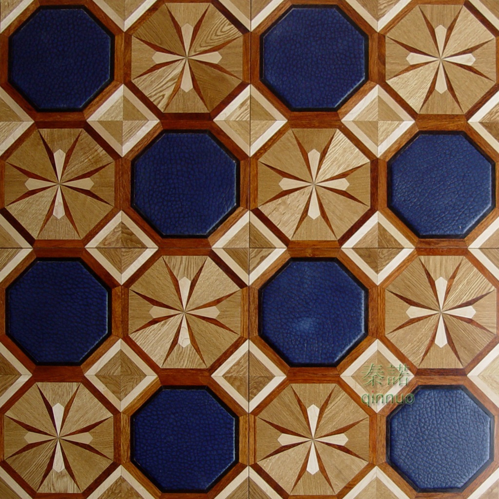 牛皮镶嵌拼花地板 实木地板pvc地板复合地板代理牛皮地板图片_2