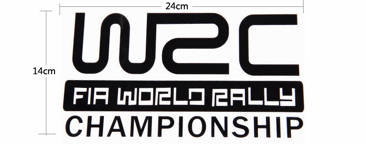 汽车车贴 wrc车贴 wrc拉力赛拉花 wrc赛车贴纸 三色可选 24*14cm