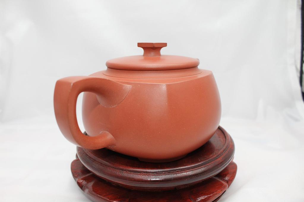 宜兴紫砂 名人名作 高级工艺师张洪法全手工自作 天圆地方壶