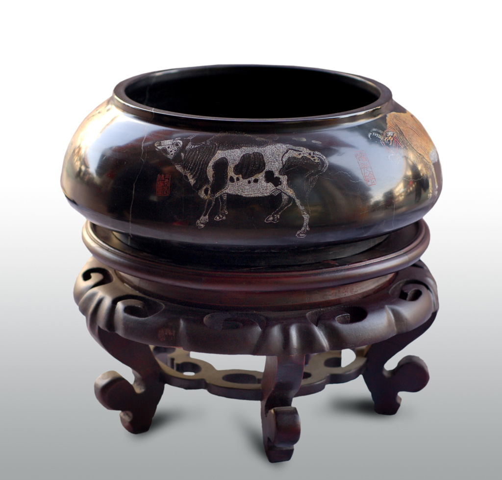 灵璧磬石加工厂 文房四宝 笔洗 灵璧磬石笔洗