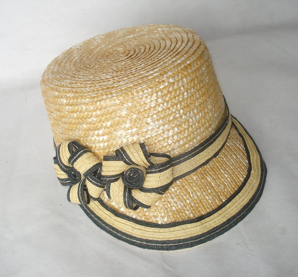 麦秆花朵鸭舌帽/军帽/遮阳帽/草帽-「帽子」-马可波罗网