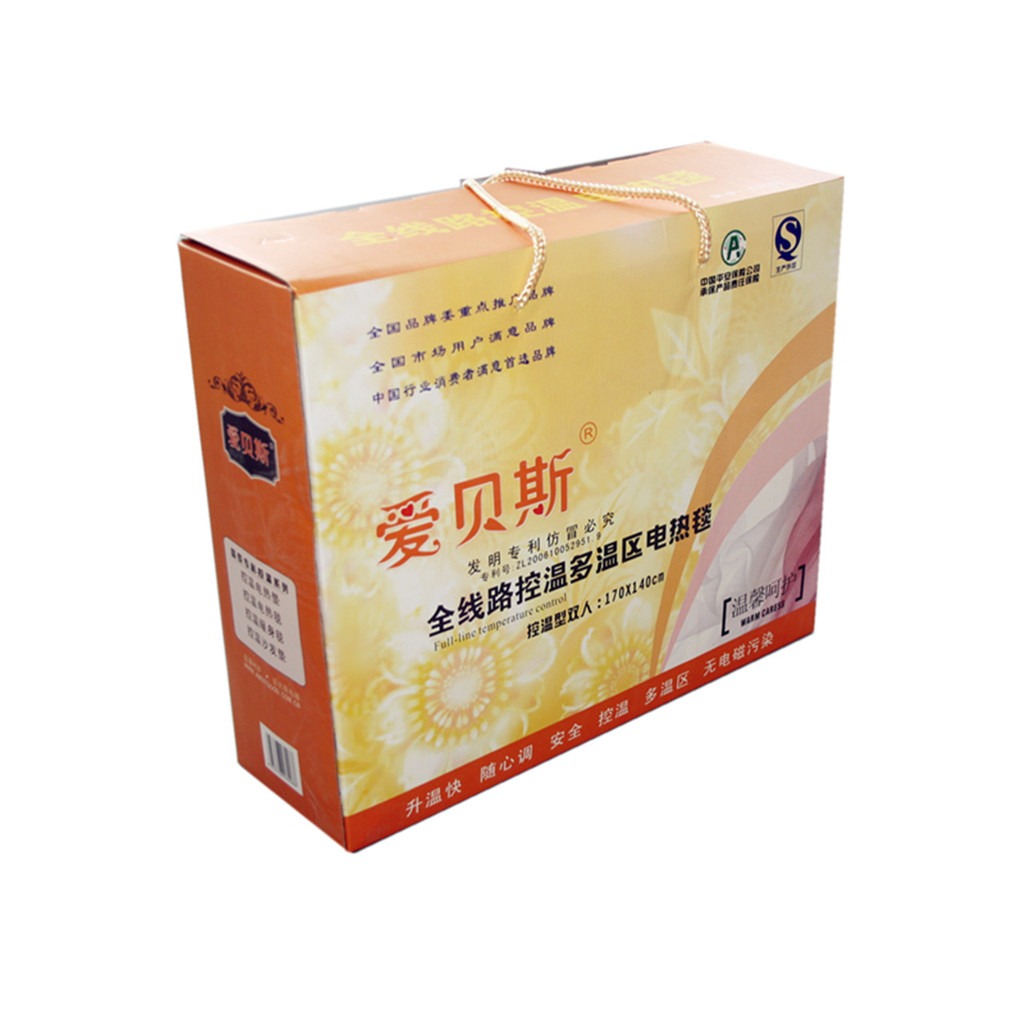 【一件代发】爱贝斯控温多温印花防漏电可折叠单人电热毯 电褥子