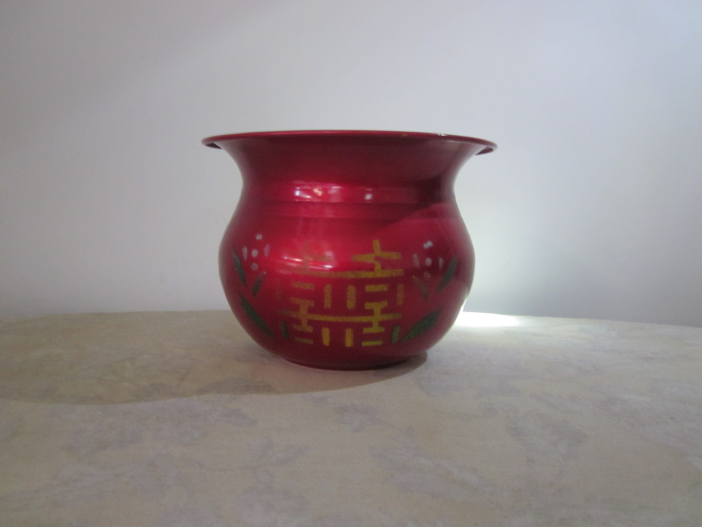 婚嫁用双喜柿形痰盂