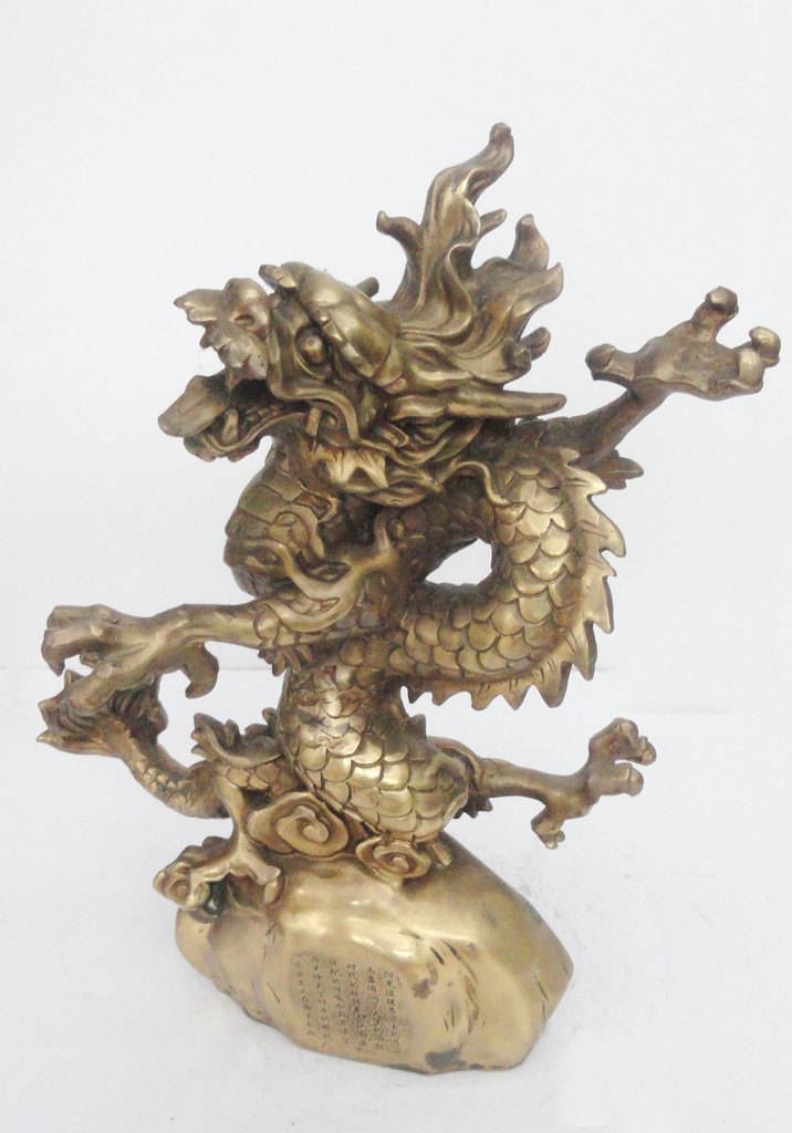 开光纯铜盘龙摆件 镇宅 吸财 化煞防小人