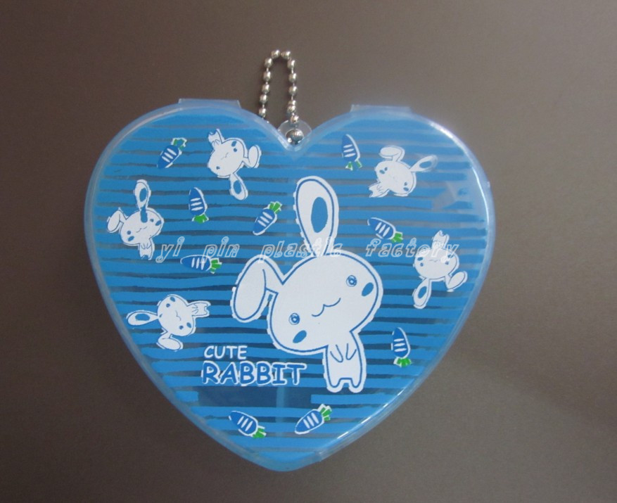 爱心四格药盒 心形药盒 迷你药盒 工厂直销 可定制印刷logo