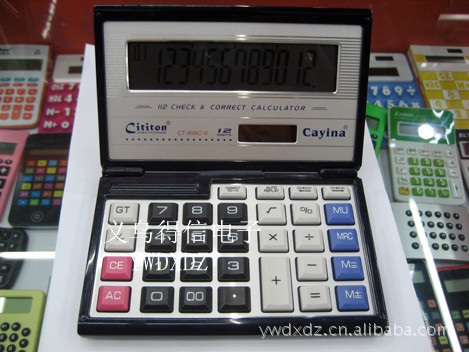ct-999c 12位笔记本式带复查功能的计算器