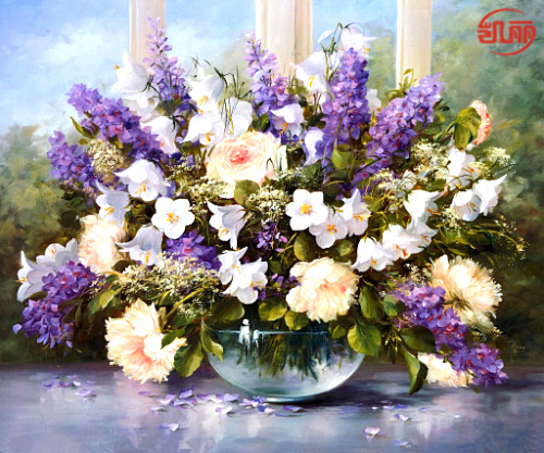 凯丽油画批发 手绘油画 家居装饰画 卧室画 静物花卉油画013