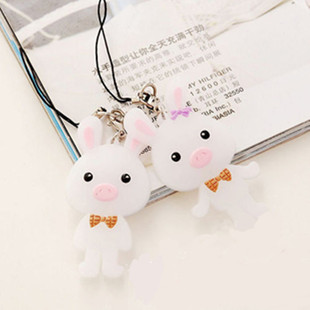 韩剧小猪兔子情侣手机链挂件(一对小猪兔) 0.02千克(kg)