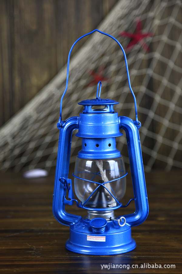 5色地中海风格复古煤油灯 野营煤油灯 马灯 防风灯装饰摆件灯245