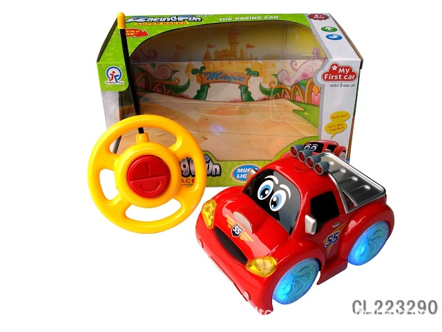 二通遥控明轮音乐灯光卡通车