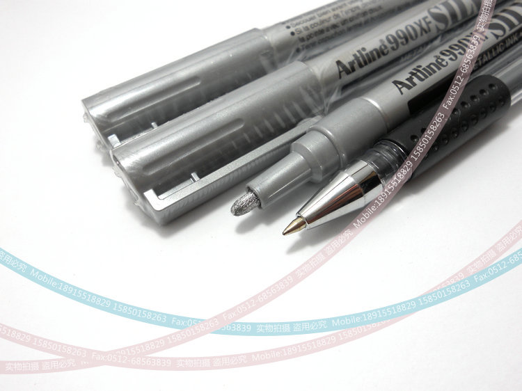 供应雅丽油漆笔 artline 990xf 银漆笔 银色记号笔 遮光笔