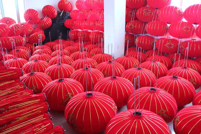 厂家供应八美锻绸布灯笼广告街道广场厅店面