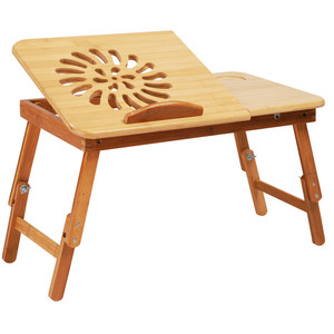 美好家楠竹小号单樱花笔记本电脑桌/床上懒人桌批发 量大从优