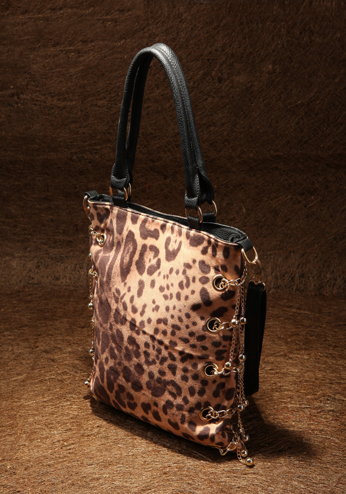 b2012秋冬新款豹纹包时尚女包手提包单肩斜挎女包复古包g1820