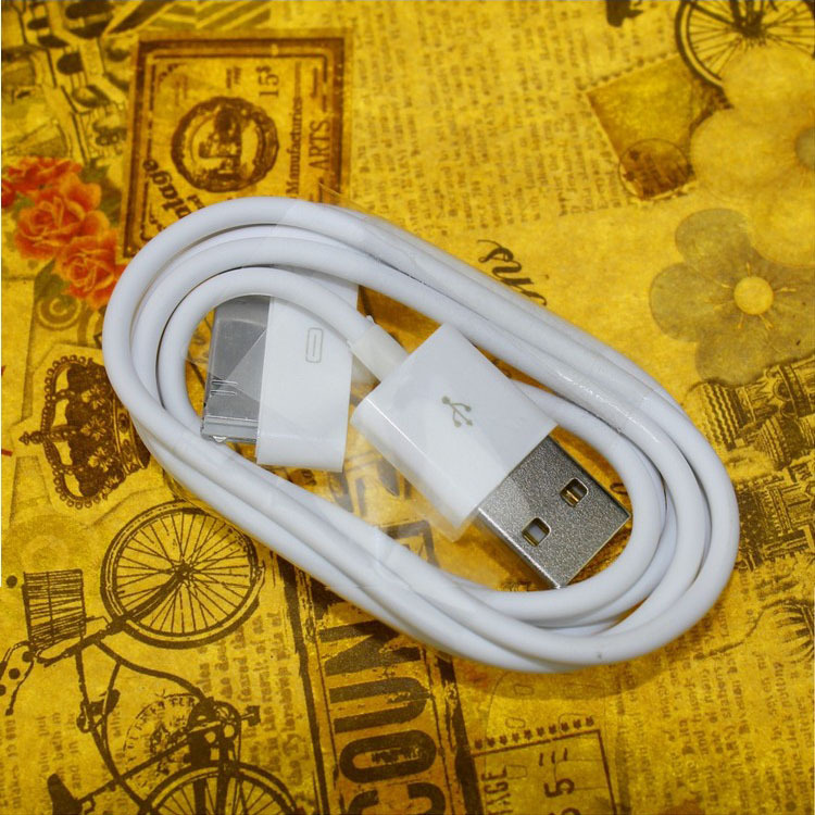 苹果数据线厂家批发 供应苹果数据线ipod iphone3 4 4s数据线4针