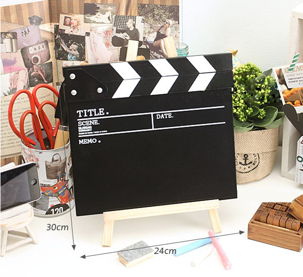 场记板导演板 木质小黑板留言板文艺拍摄道具