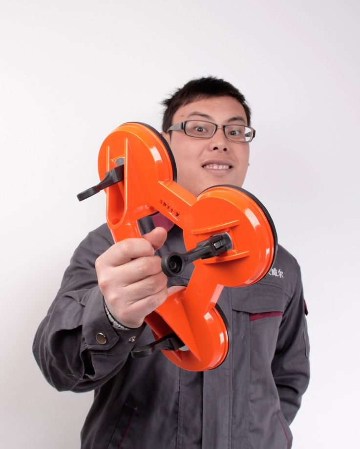 卡夫威尔 高档三爪吸盘 手动玻璃吸盘 地砖吸盘吸重80kg su0005b