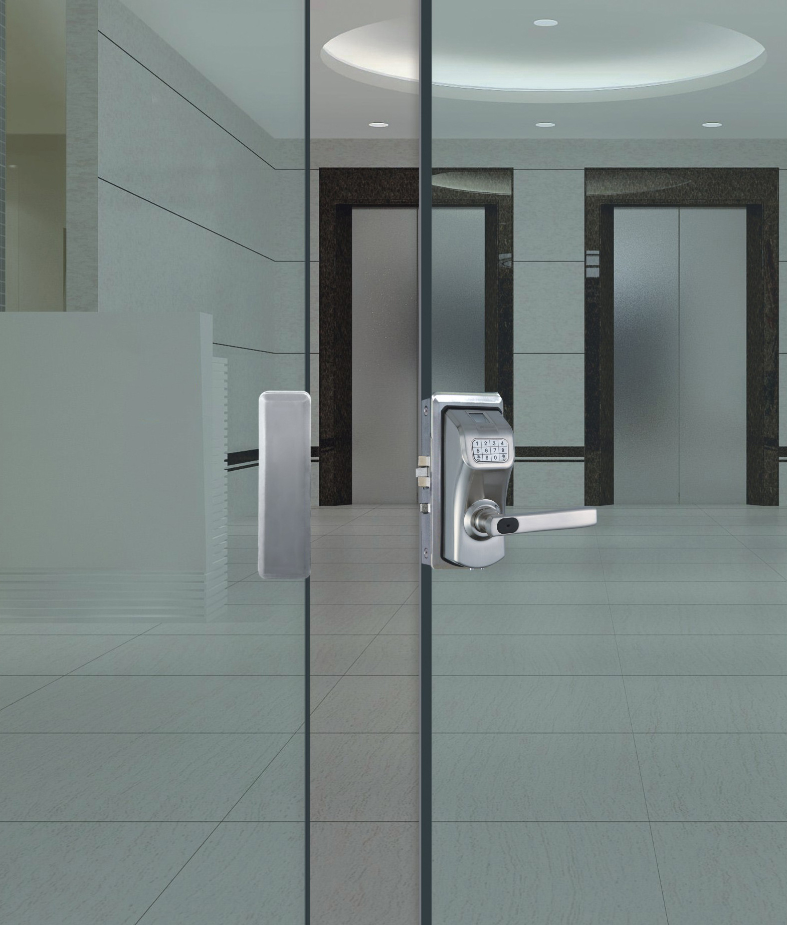 供应智能指纹锁/玻璃门指纹锁/室内门指纹锁 ke013-sn