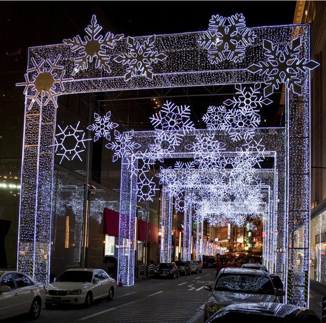 3-50m灯光特效大型圣诞树拱门 酒店商场街道广场圣诞装饰首选