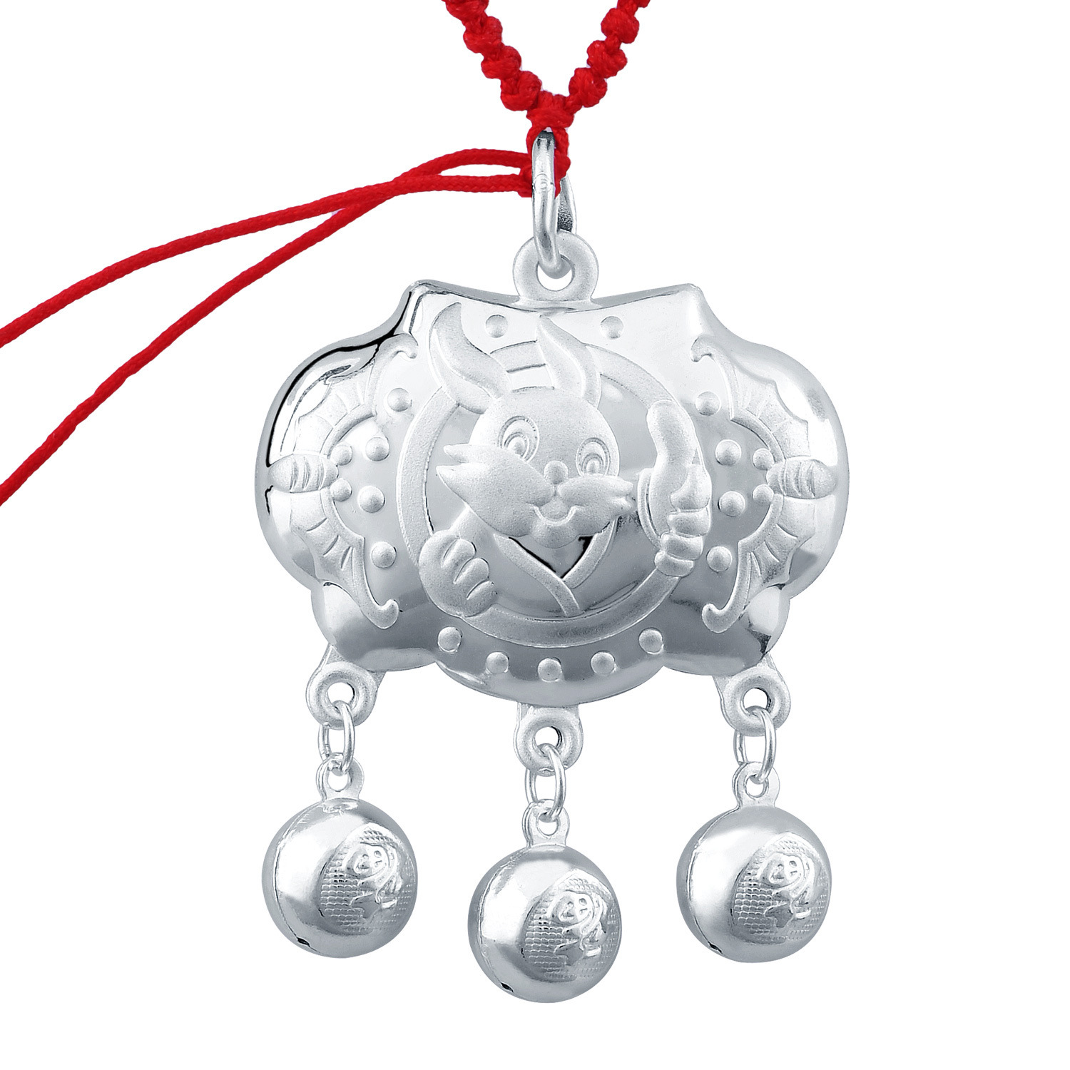 纯银宝宝长命锁 足银 儿童节礼物 聪明健康银锁 ystu990101