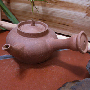 手拉砂铫 玉书煨 侧把烧水壶功夫茶之宝 炭炉茶壶耐热老岩泥