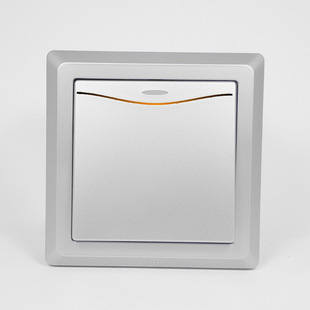 abb 德逸ae161-s银色一位单控带灯开关 10ax超值特价