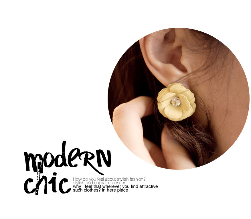 韩国货时尚花朵耳环女可爱韩版首饰耳钉彩色饰品me