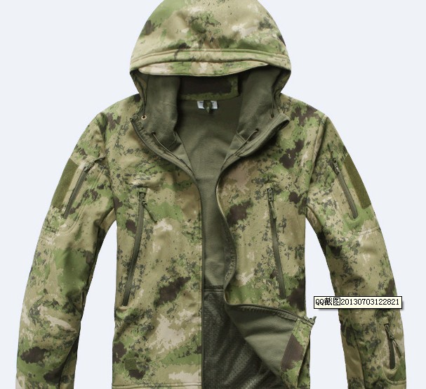 fg新迷彩tad版v4代软壳抓绒鲨鱼皮冲锋衣军绿迷彩