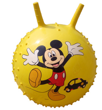 瑜伽羊角球批发 儿童卡通加厚健身羊角球 可充气瑜伽健身羊角球