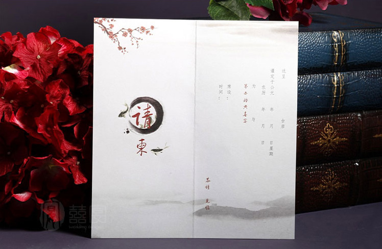 【廠家直銷】結婚盤扣邀請函婚禮請柬 愛的主題婚慶請帖請柬批發